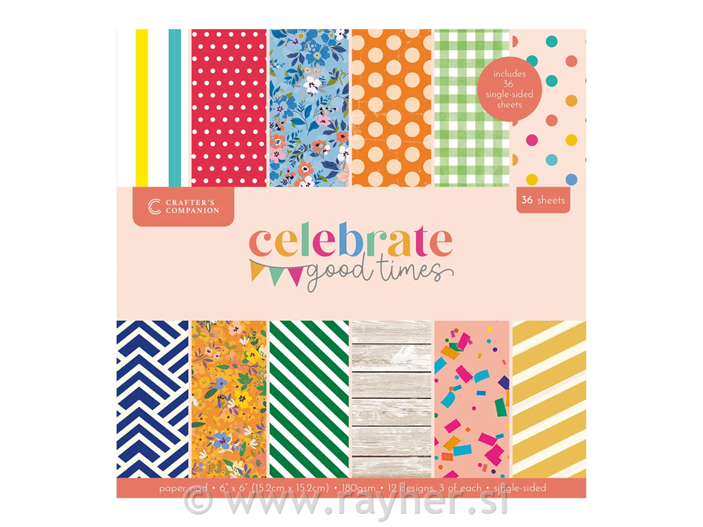 Set papira 15x15cm, Celebrate Good Times