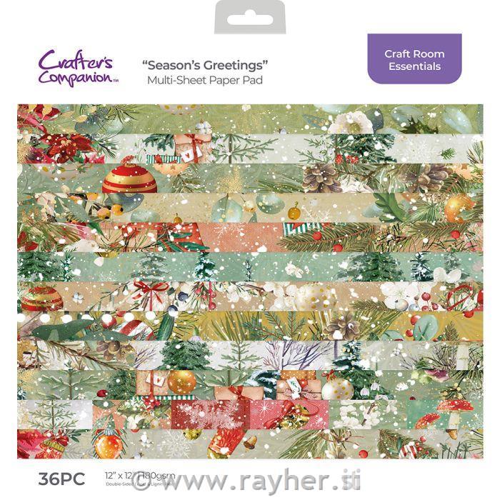 Set papirjev Season's Greetings 30,5x30,5cm, 180g, 36 listov