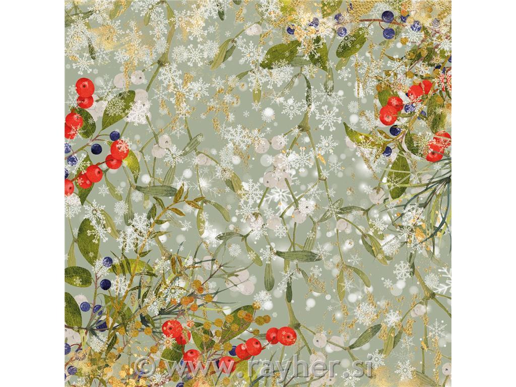 Set papirjev 30x30cm, Winter Berries