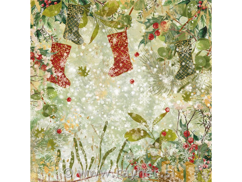 Set papirjev 30x30cm, Winter Berries