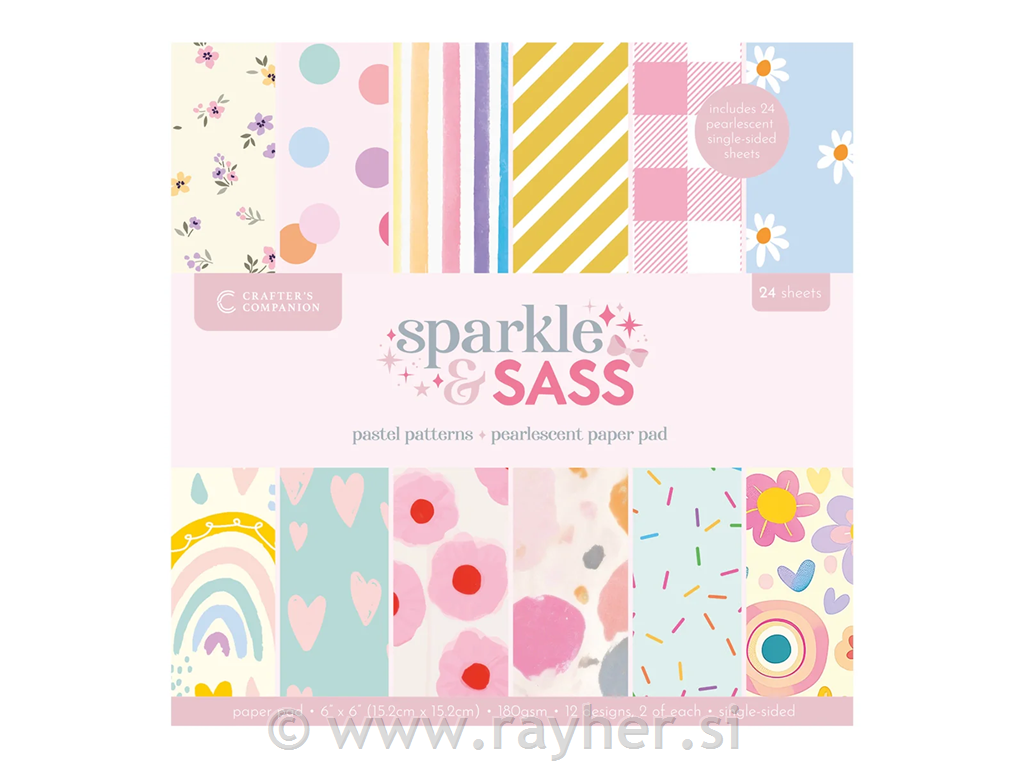 Set papira 15x15cm, Pastel Patterns
