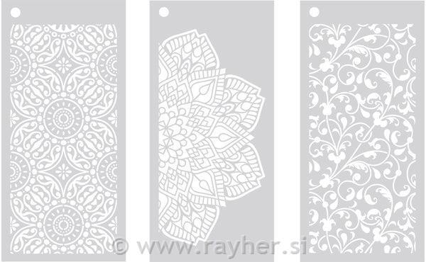Šablone Decorative Trio, set 3