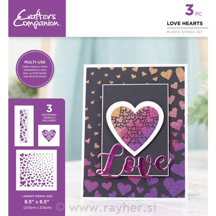 Set šablona Love Hearts