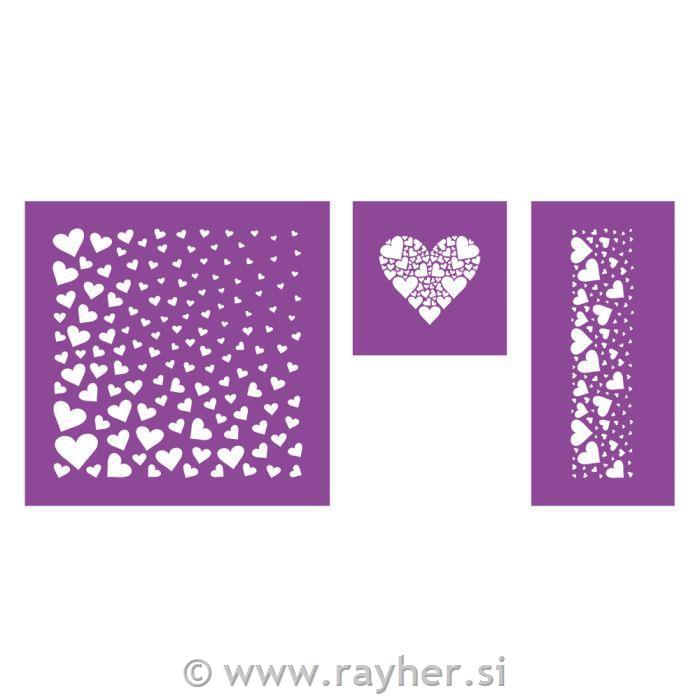 Set šablona Love Hearts