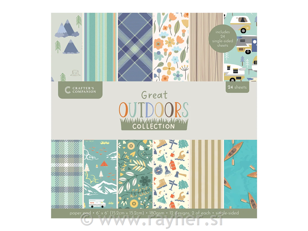 Set papira 15x15cm The Great Outdoors