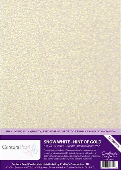 KARTON PERL SNJEŽNO ZLATNI A4, 300gsm, SET 10