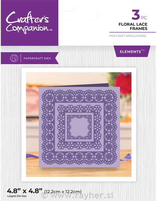 Rezač Nesting Die - Floral Lace Frames