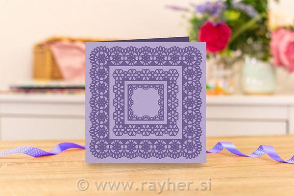 Rezač Nesting Die - Floral Lace Frames