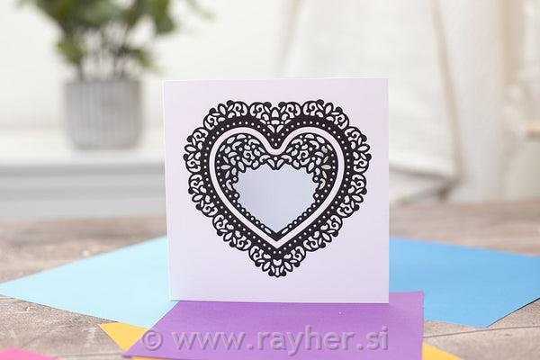 Rezač Nesting Die - Swirling Heart Frame