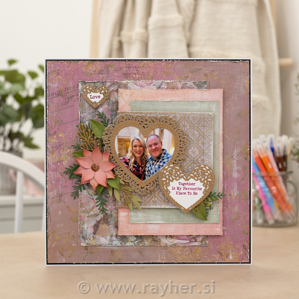 Rezač Nesting Die - Swirling Heart Frame