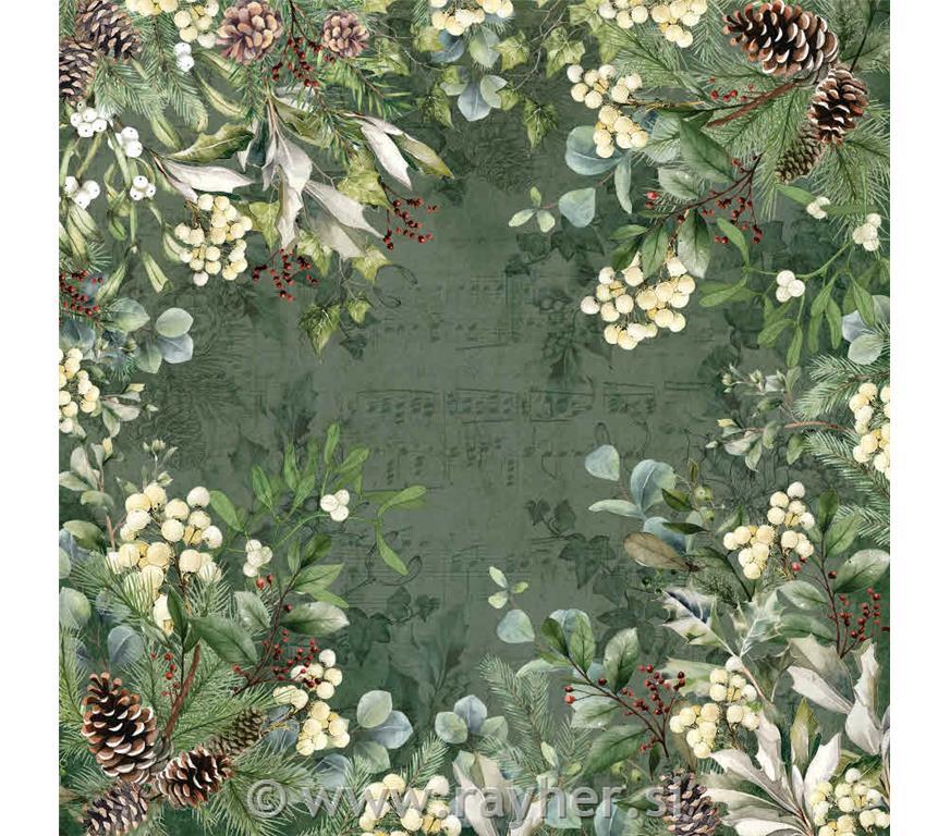 Set papira 30x30cm, Holly & Ivy