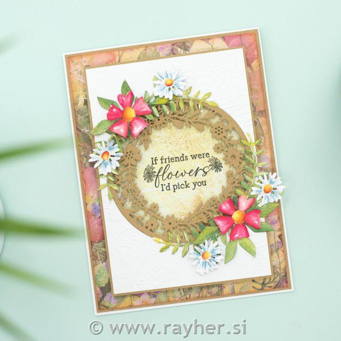 Rezalna šablona Wildflower Wreath
