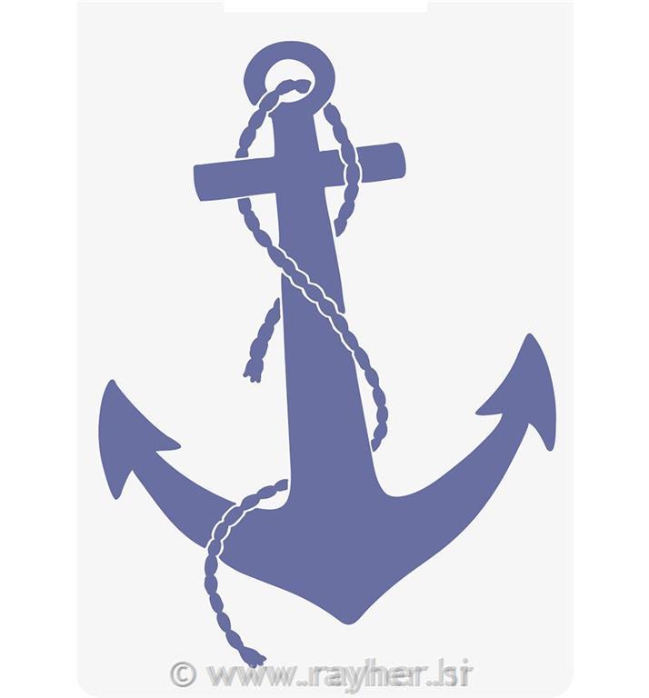 Tekst.plošča, Nautical, Anchor, 2D, 12.7x17.7cm