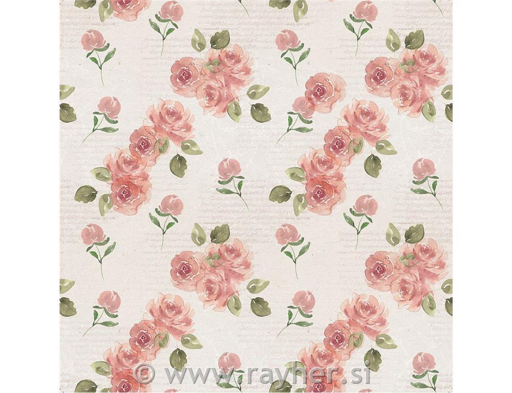 Set pergament papira,Rose Garden,30x30cm