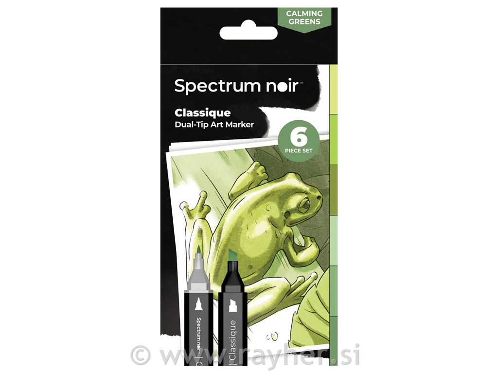 Flomasteri Spectrum Noir Calming Greens, set 6