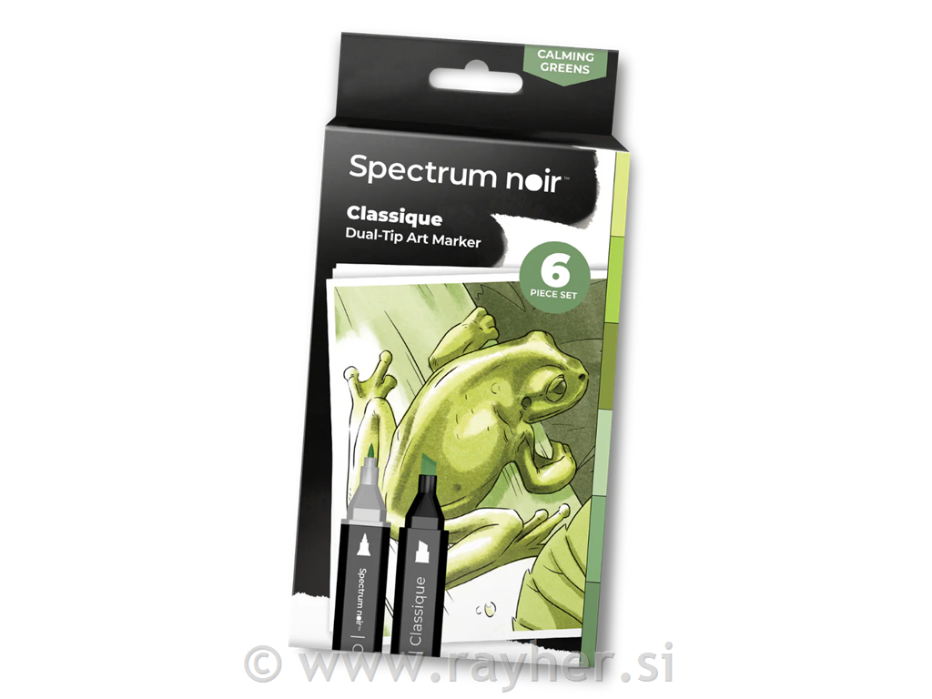 Flomasteri Spectrum Noir Calming Greens, set 6