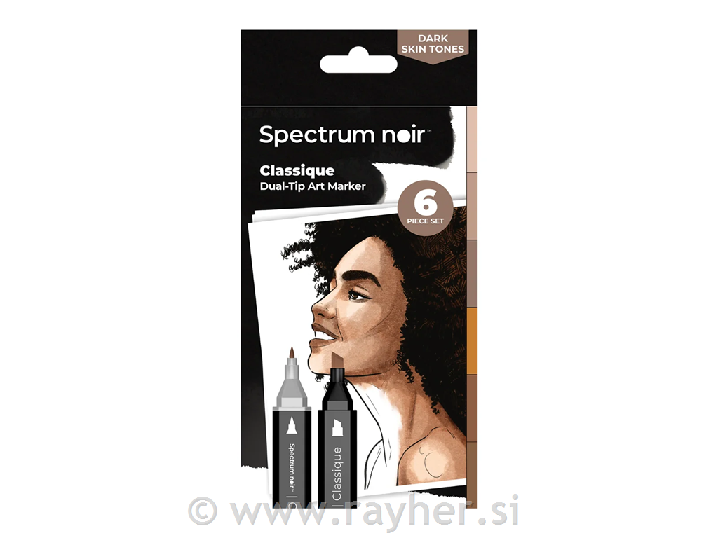Flomasteri Spectrum Noir Dark Skintones, set 6