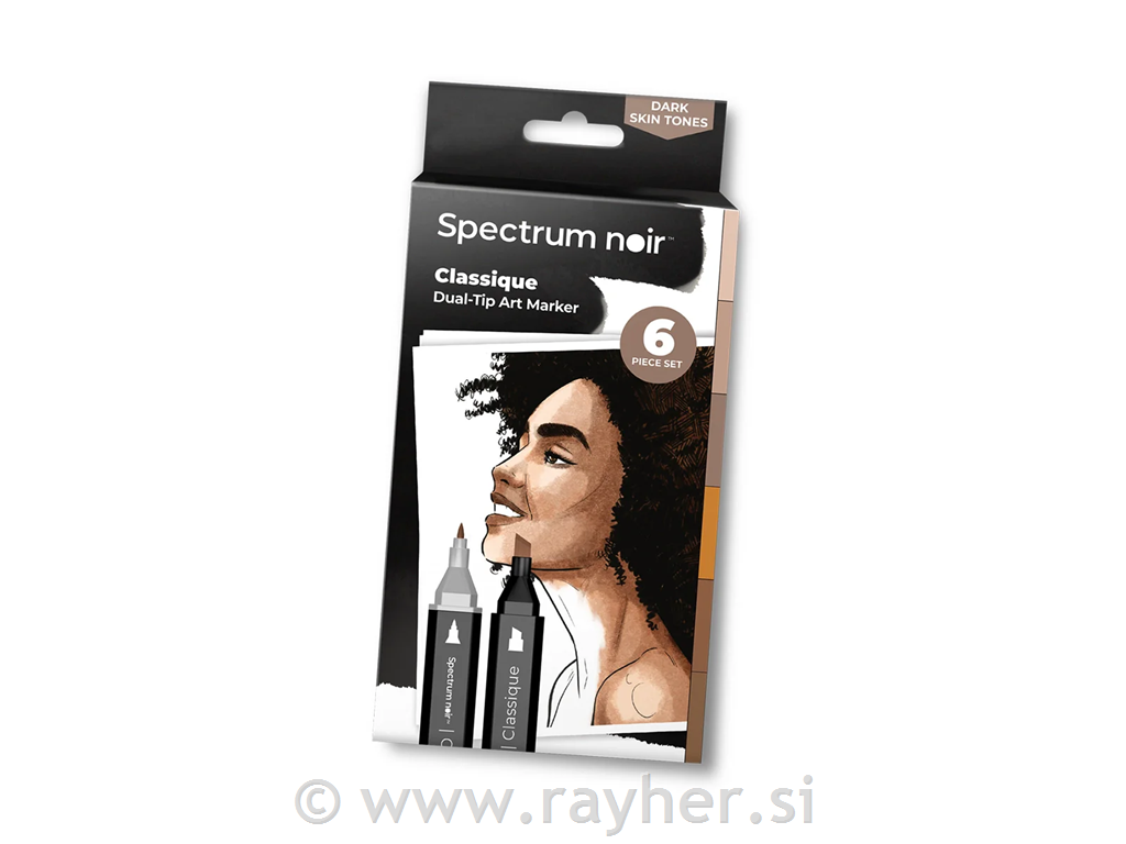 Flomasteri Spectrum Noir Dark Skintones, set 6