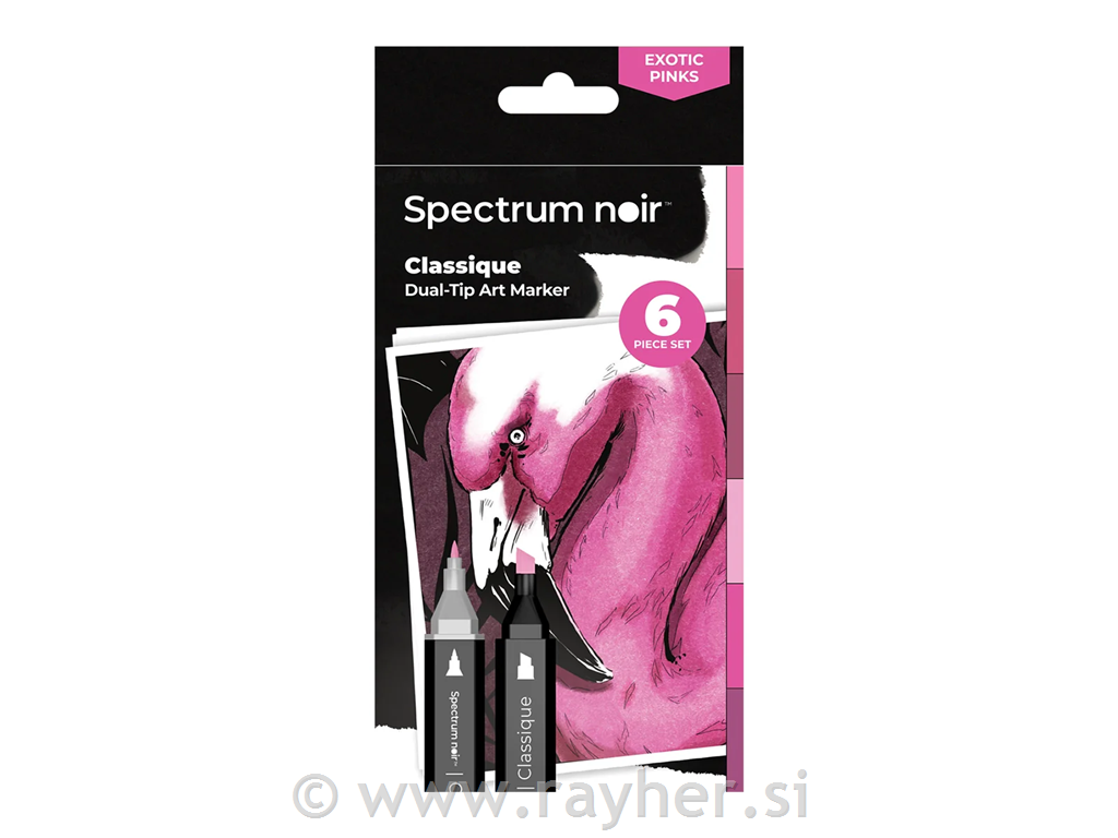 Flomasteri Spectrum Noir Exotic Pinks,set 6