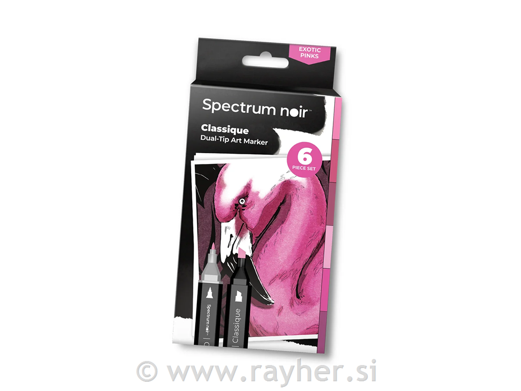 Flomasteri Spectrum Noir Exotic Pinks,set 6