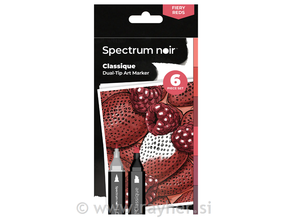 Flomasteri Spectrum Noir Fiery Reds,set 6