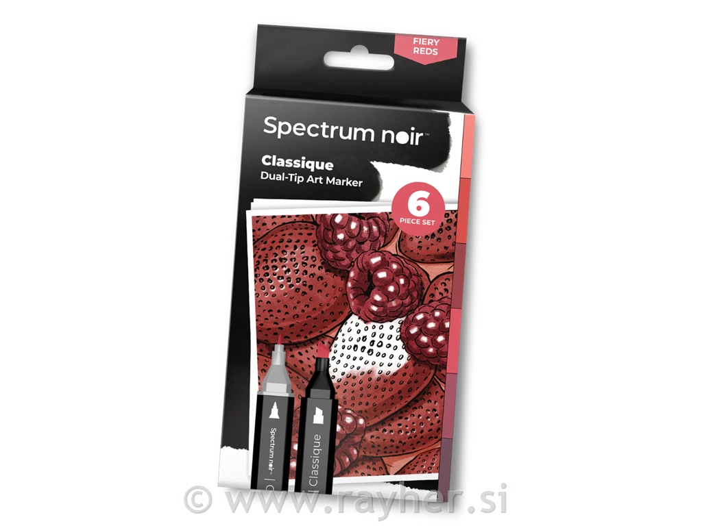 Flomasteri Spectrum Noir Fiery Reds,set 6
