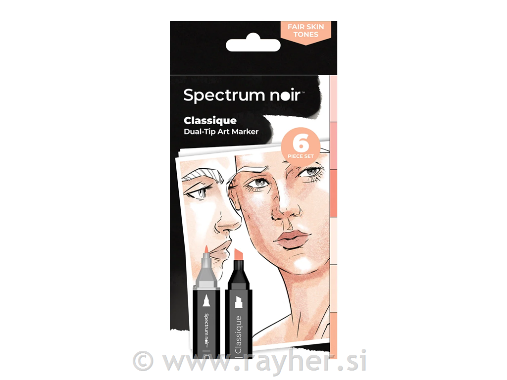 Flomasteri Spectrum Noir Fair Skintones, set 6