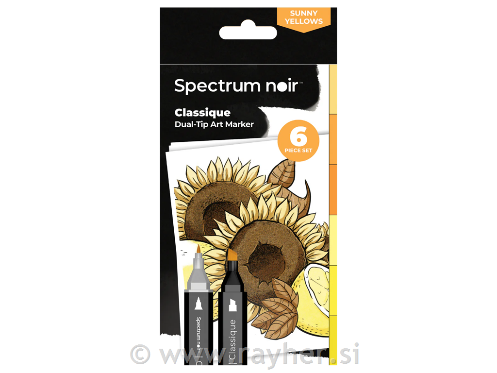 Flomasteri Spectrum Noir Sunny Yellows, set 6