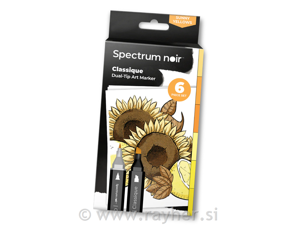 Flomasteri Spectrum Noir Sunny Yellows, set 6