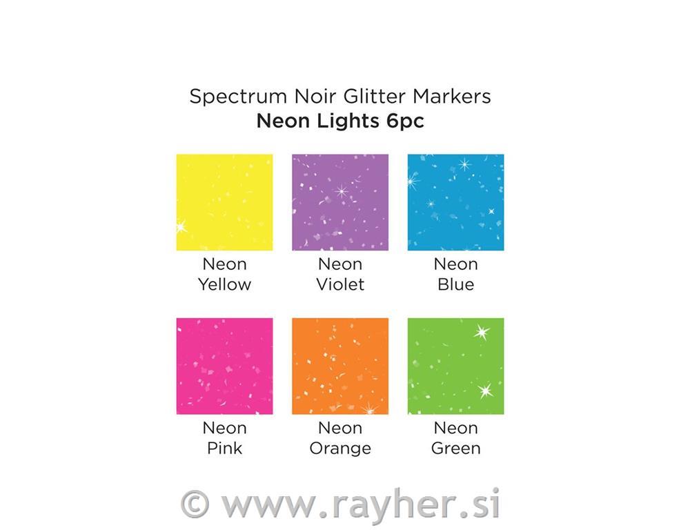 Markeri Spectrum Noir Glitter Neon Light