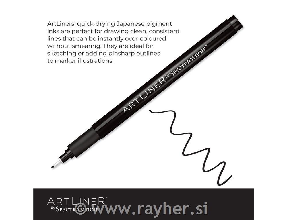 Spectrum Noir ArtLiner, crni, set 6