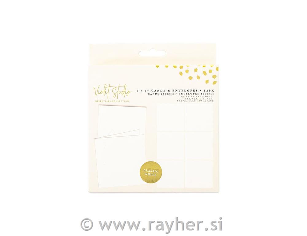 Card Blanks - 6x6" - Bijele - 12pk