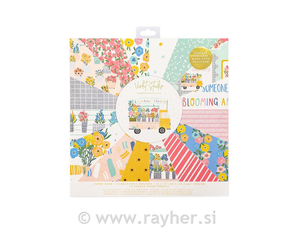 Set papira Rainbow Blooms 30x30cm