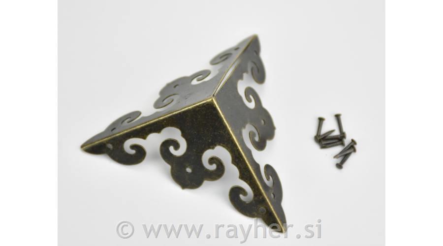 Metal corner + screws,