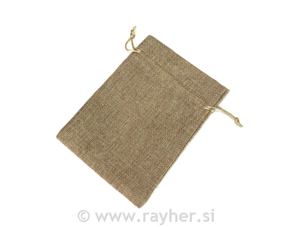 Jute bag 13x18cmwith jute cord