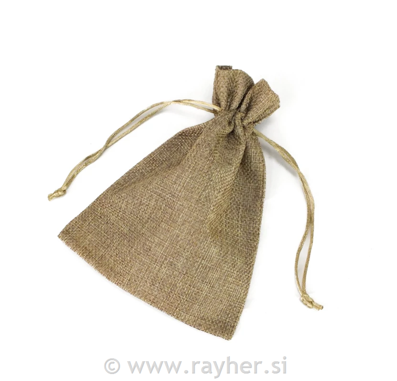 Jute bag 13x18cmwith jute cord