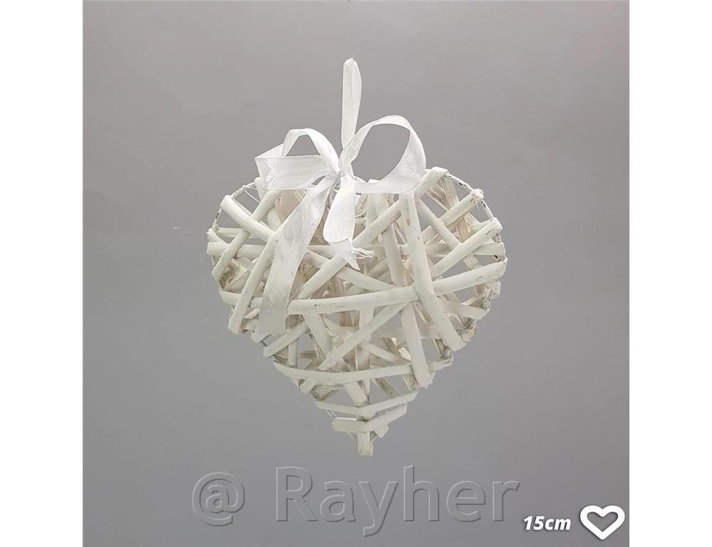 Heart, white, 15cm