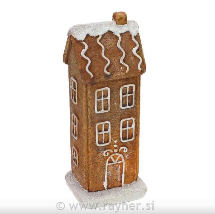 Hiška dvonadstropna "piškotek", 16cm