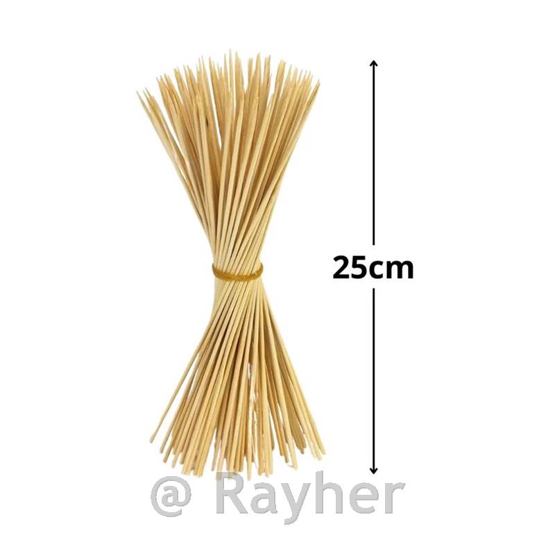 Wooden sticks, 25 cm, 100 pcs