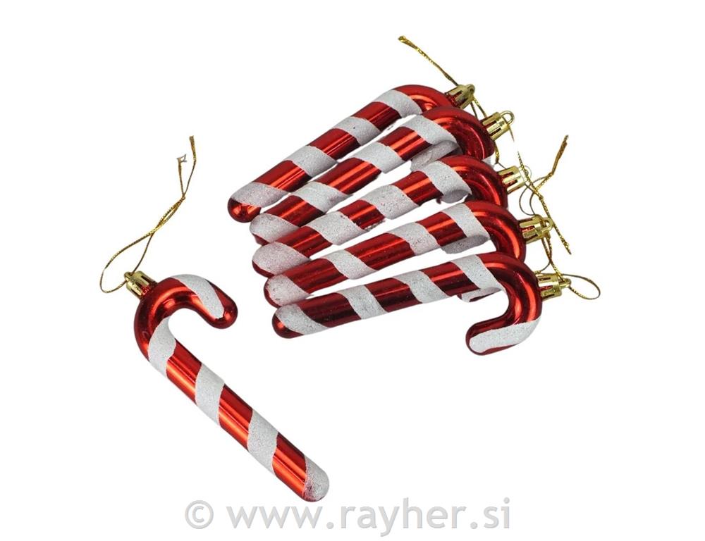 Okraski za jelko,sladkorne palčke, set 6