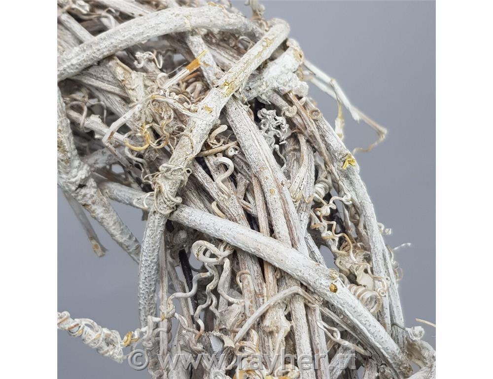 Vijenac pleteni, bijeli, 24cm