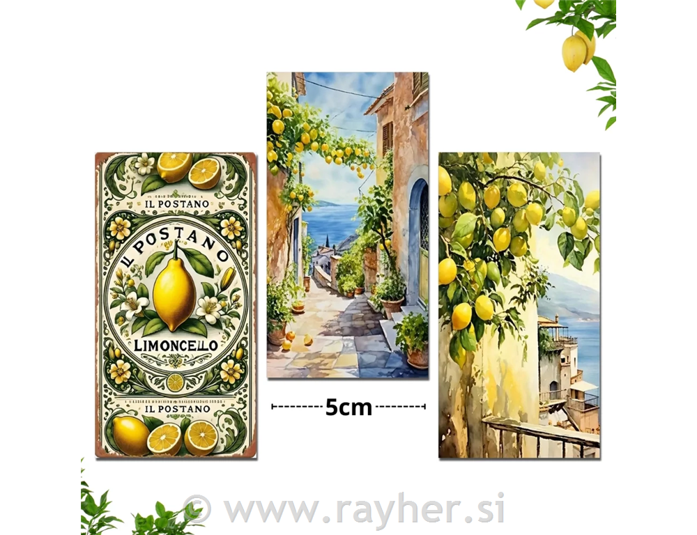 Drveni ukrasi, Limoncello, set 3