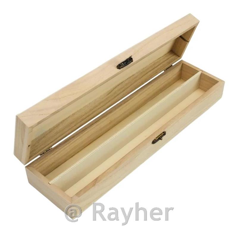 Wooden box with inner divider