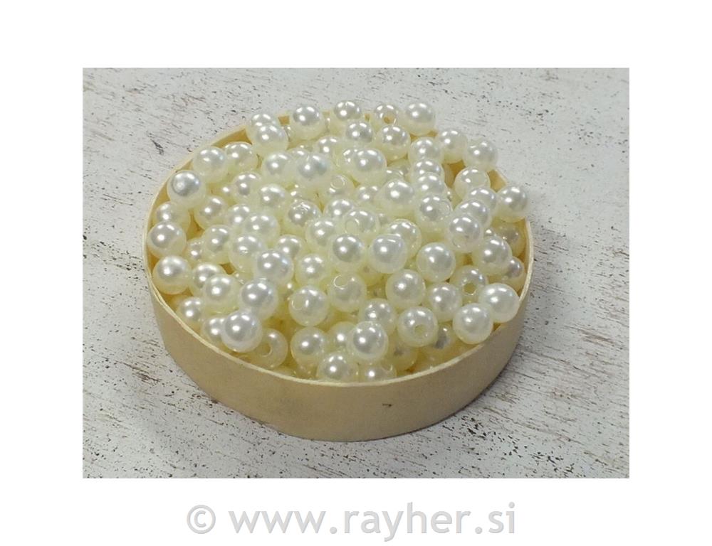 Voštane perle, bijele, 5 mm, 700 kom