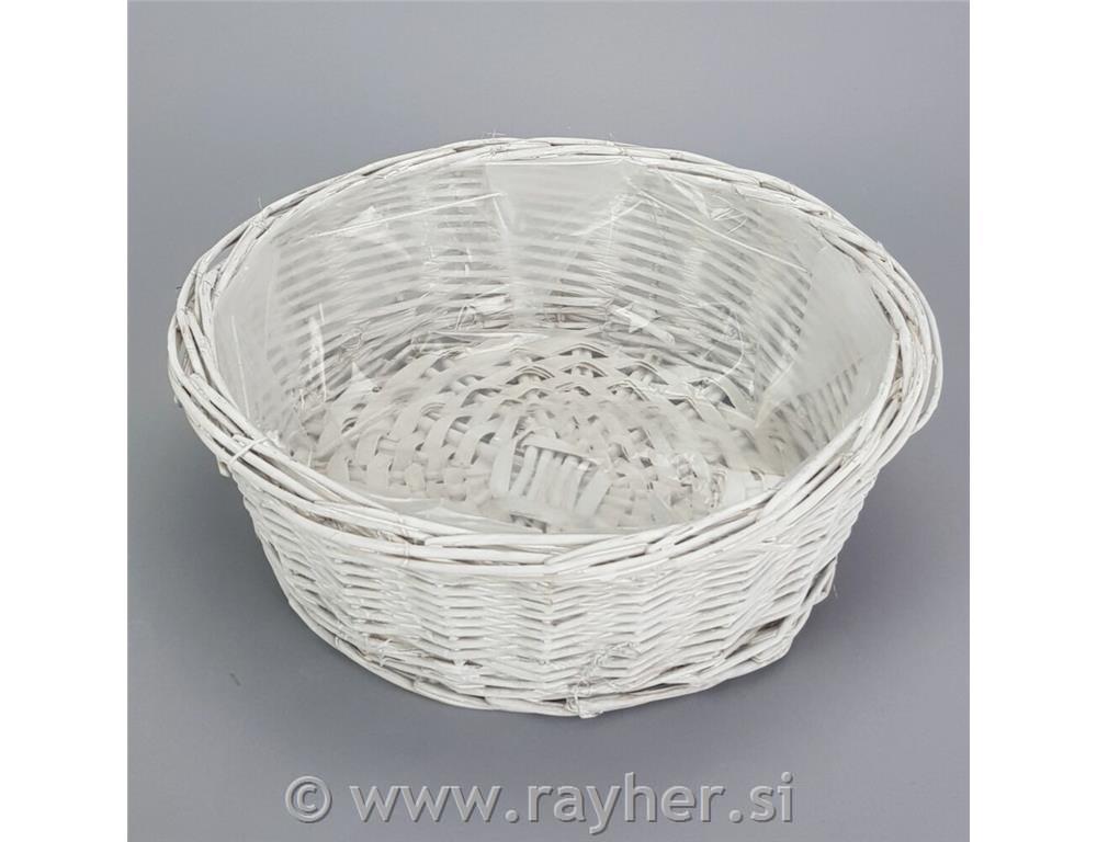 Košara bijela, 25cm