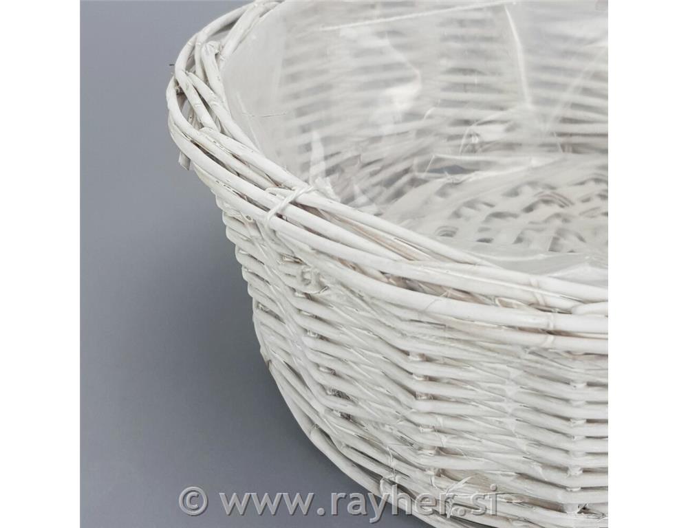 Košara bijela, 25cm