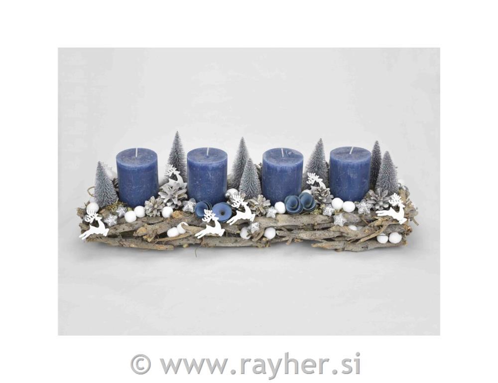 Leseni okraski, jeleni, 5cm, set5, zlati