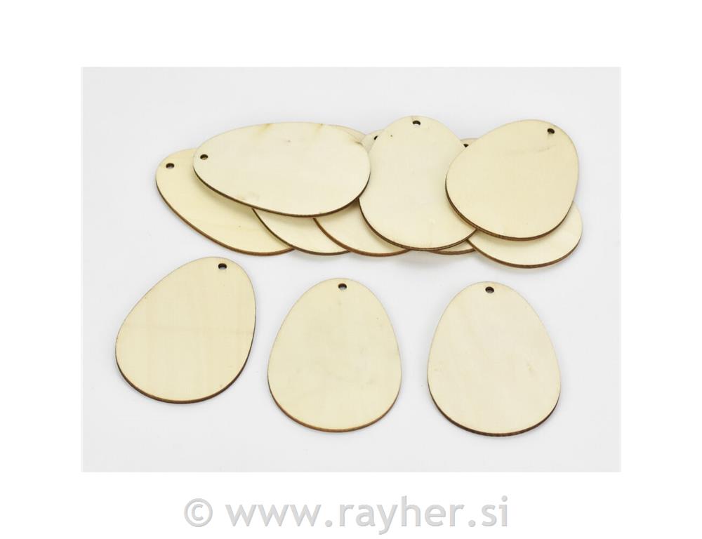 Drvena jaja, 10cm, set 5