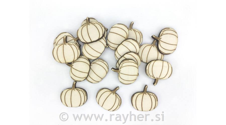 Drveni ukrasi, bundeve, 3cm, set 20