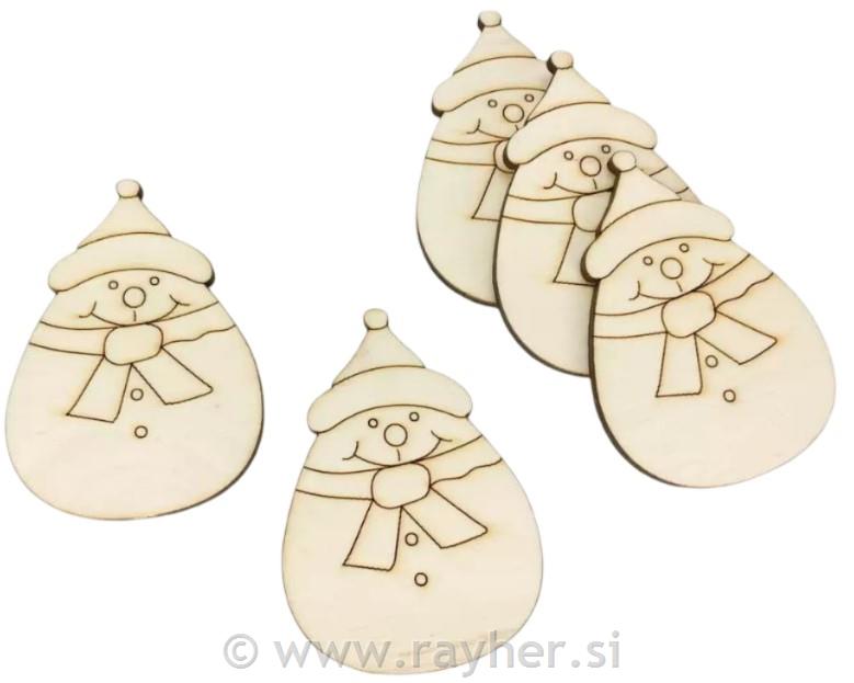 Drveni ukras, Snjegović, set 5